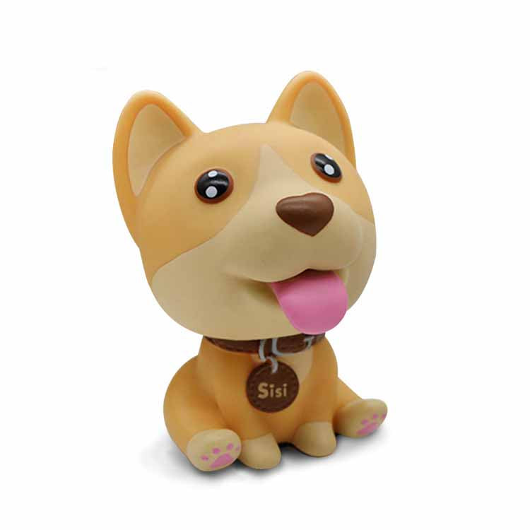 Car Dashboard Toys Nodding Dog Shaking Head Bobblehead Dolls Wobble Head Auto Accessory Interior Decor Car Ornaments Gifts Cute