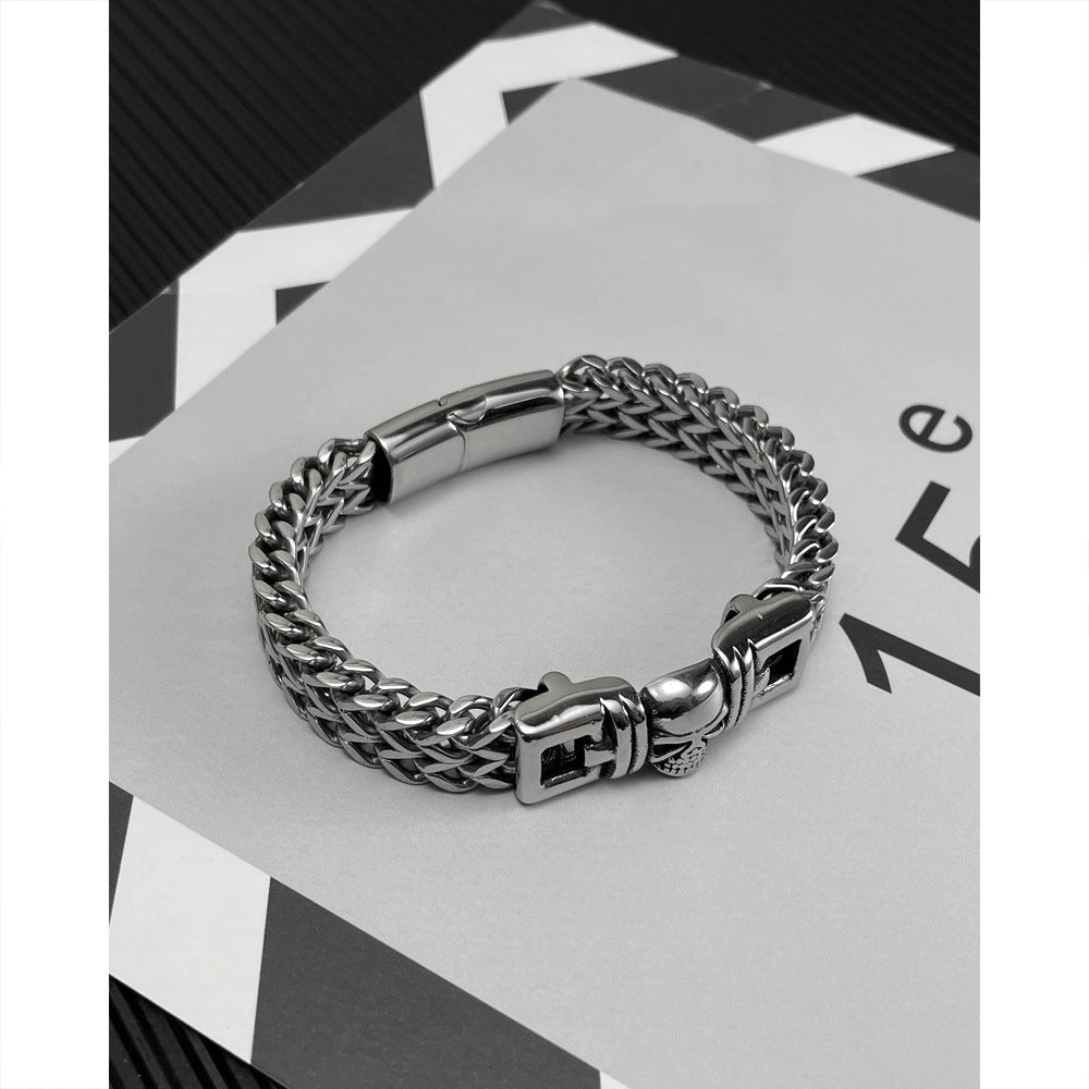 Hip Hop Retro Titanium Steel Bracelet For Men