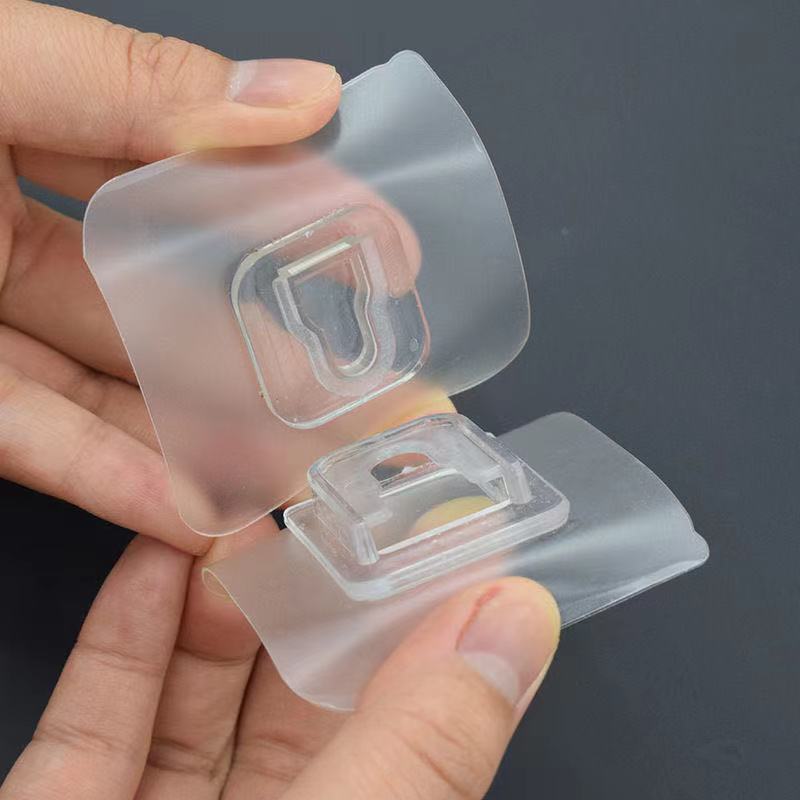 Strong Adhesive Snap Button, No Trace, No Punching, Hangable Double-sided Patch, Transparent Hook Buckle