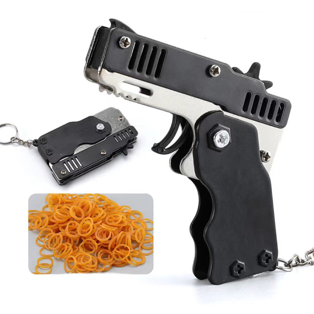 Folding Folding Leather Gun Alloy Model Toys