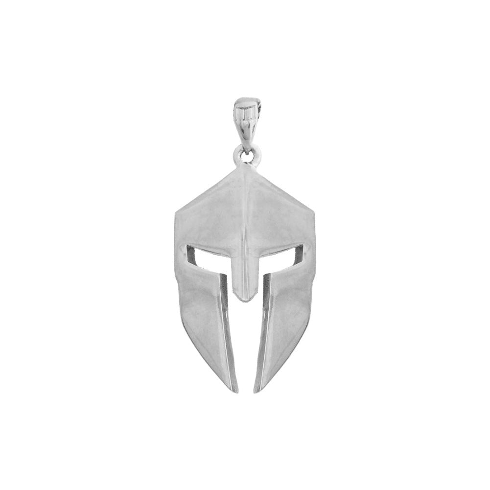 Classic Minimalist Hero Of Sparta Mask Pendant Necklace Man's Stainless Steel Necklace Titanium Steel Ornament