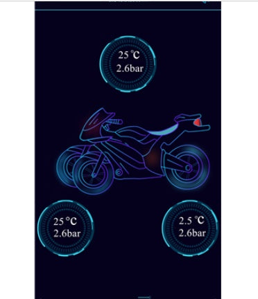 Wireless Tire Pressure Monitor For Detecting And Alarming Two-wheeled Electric Locomotive