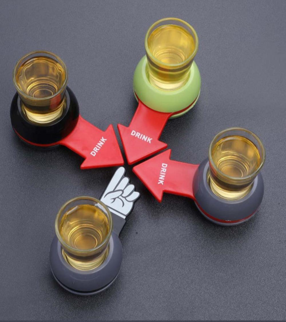 Rotatable Arrow Beer Wine Board Game Spin Drinking Game Pointer Shot Spinner Party Game Glass Cup Kit Table Gifts Entertainment