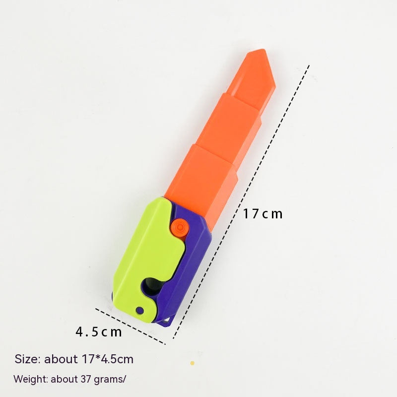 Retractable Radish Knife 3D Gravity Printing Retractable Children's Decompression Toy