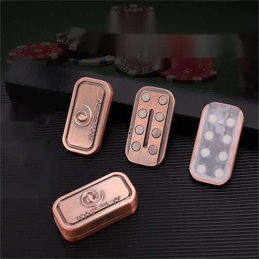 Zirconium Alloy Poker Push Card Fingertip Decompression Card Coins