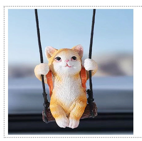 Car Aromatherapy Pendant Kitten Ornaments Inside Car Small Jewelry Rearview Mirror Pendant Accessories